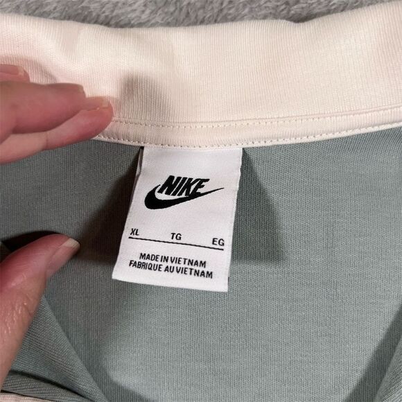 Nike Women's Sportswear Essential Heritage Polo XL Gray Center Swoosh - Picture 5 of 10